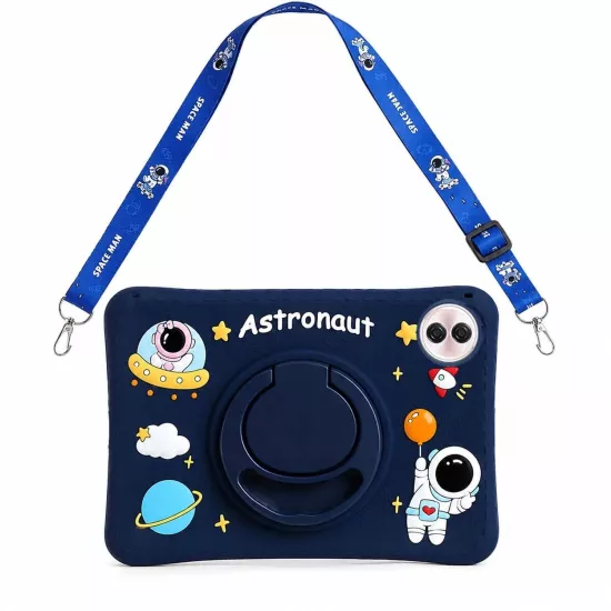 Forzacase Honor Pad 20 / 20 Pro 12.1 inç ile uyumlu Astronot Desen Askılı Standlı Silikon Kılıf - FC1254