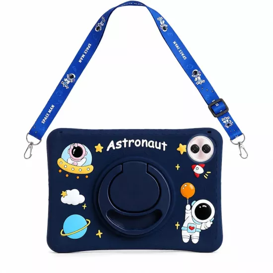 Forzacase Honor Pad 10 12.1 inç ile uyumlu Astronot Desen Askılı Standlı Silikon Kılıf - FC1254