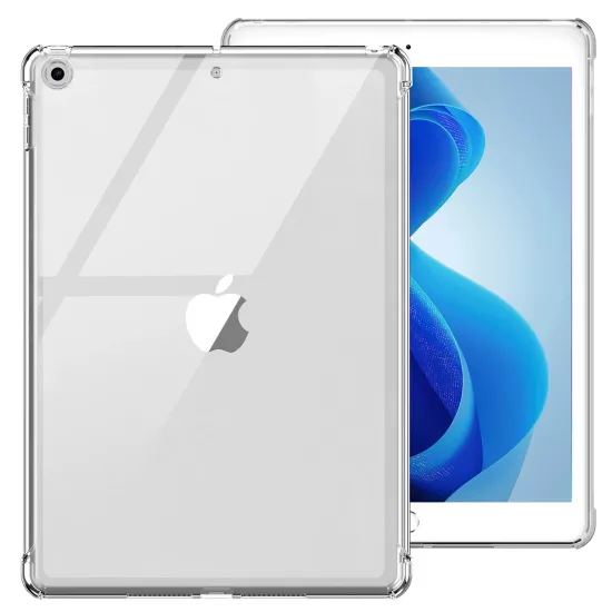 Forzacase iPad 7. Nesil 10.2 inch 2019 A2200 A2198 ile uyumlu Anti Shock Silikon Kılıf Şeffaf FC014