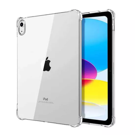 Forzacase iPad 10. Nesil 10.9 inch 2022 A2757 ile uyumlu Anti Shock Silikon Kılıf Şeffaf - FC014