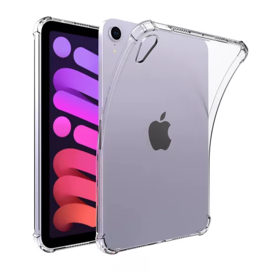 Forzacase iPad mini 7. Nesil 2024 8.3 inch A2995 ile uyumlu Anti Shock Silikon Kılıf Şeffaf - FC014