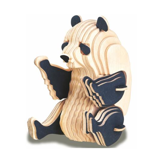 Forzacase 3 Boyutlu Ahşap Mekanik Panda 3D Bulmaca Puzzle Yapboz 43 Parça -FC334