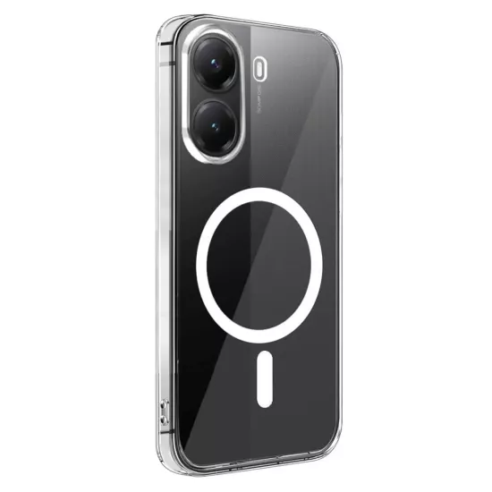 Forzacase Xiaomi Poco X7 Pro ile uyumlu ClearMag Serisi Magsafe Özellikli Kristal Şeffaf Sert Kılıf