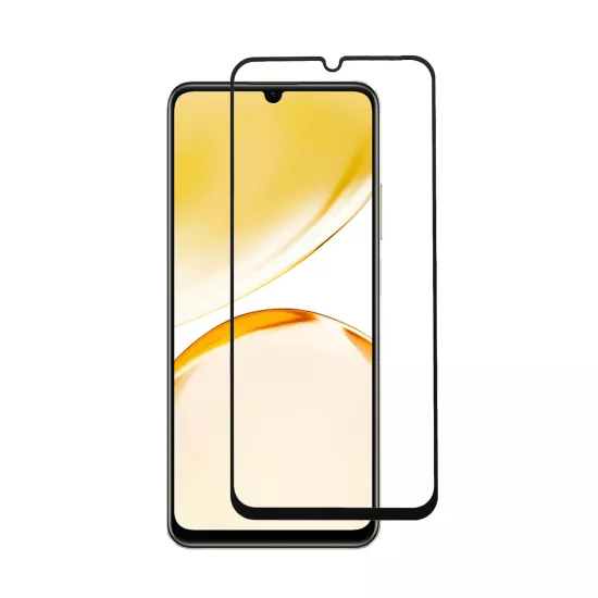 Forzacase Realme Narzo N53 ile uyumlu Çerçeveli Tam Kaplayan Temperli Ekran Koruyucu - FC003