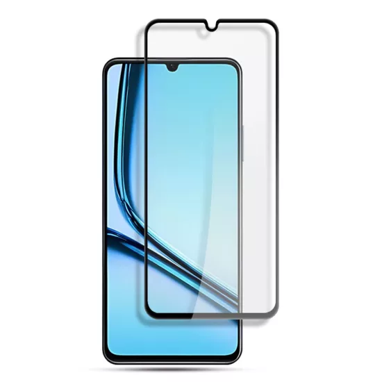Forzacase Realme Note 50 ile uyumlu Çerçeveli Tam Kaplayan Temperli Ekran Koruyucu - FC003