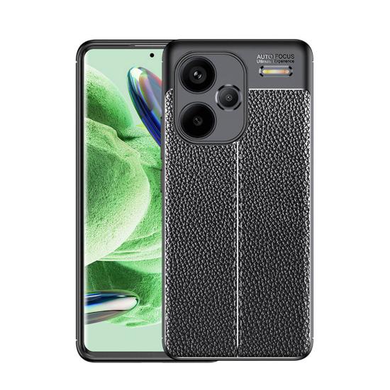 Forzacase Xiaomi Redmi Note 13 Pro Plus 5G ile uyumlu Deri Effect Serisi Silikon Kılıf
