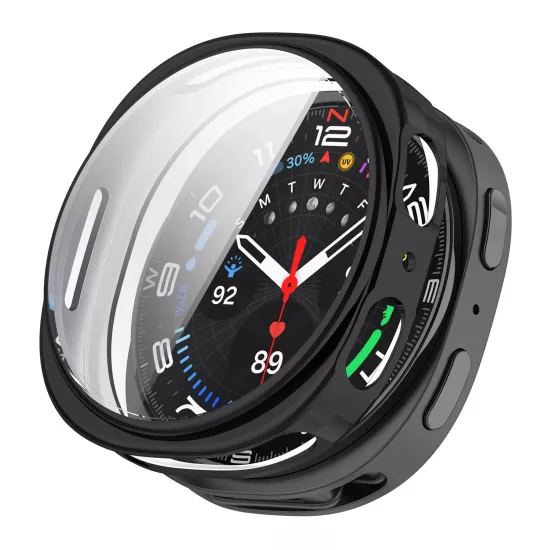 Forzacase Samsung Galaxy Watch 8 40mm ile uyumlu Önü Kapalı Ekran Korumalı Silikon Kılıf - FC010
