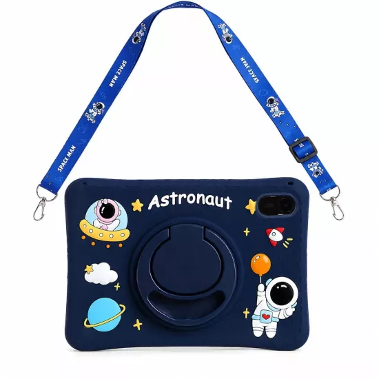 Forzacase Xiaomi Redmi Pad 2 11 inç ile uyumlu Astronot Desen Askılı Standlı Silikon Kılıf - FC1254
