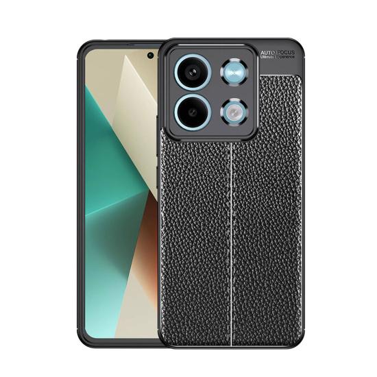 Forzacase Xiaomi Redmi Note 13 5G ile uyumlu Deri Effect Serisi Silikon Kılıf