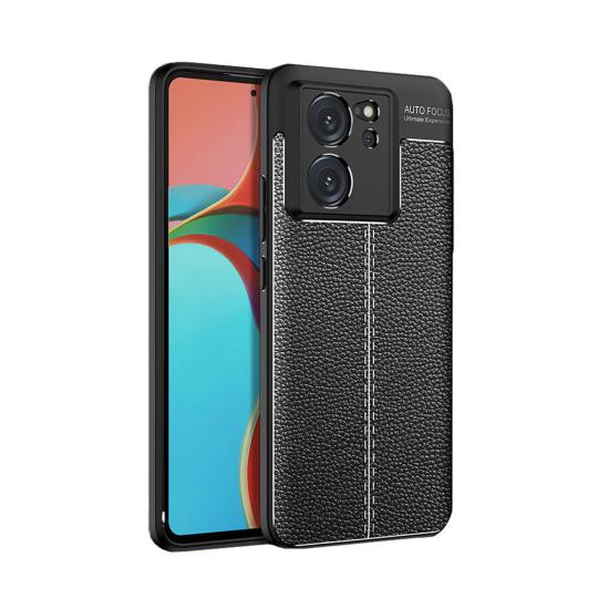 Forzacase Xiaomi Mi 13T Pro ile uyumlu Deri Effect Serisi Silikon Kılıf