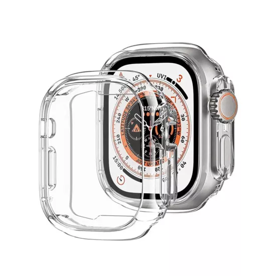 Forzacase Apple Watch 4/5/6 44mm ile uyumlu Önü Açık Sert Plastik Rubber Kılıf - FC380