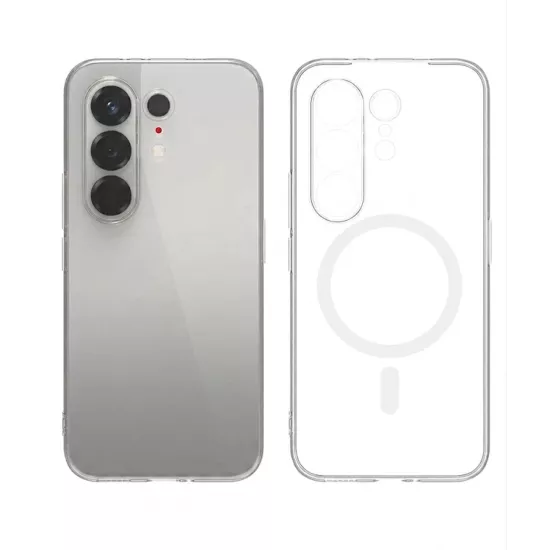 Forzacase Tecno Camon 50 Pro ile uyumlu ClearMag Serisi Magsafe Özellikli Kristal Şeffaf Sert Kılıf