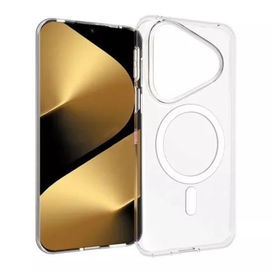 Forzacase Huawei Pura 80 Pro ile uyumlu ClearMag Serisi Magsafe Özellikli Kristal Şeffaf Sert Kılıf