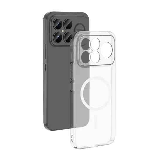 Forzacase Xiaomi Poco F8 Ultra ile uyumlu ClearMag Serisi Magsafe Özellikli Kristal Şeffaf Sert Kılıf