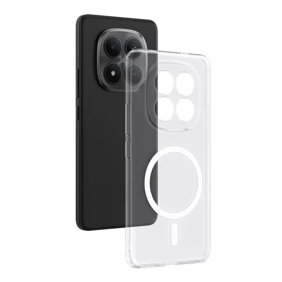 Forzacase Redmi Note 15 Pro Plus ile uyumlu ClearMag Serisi Magsafe Özellikli Kristal Şeffaf Sert Kılıf