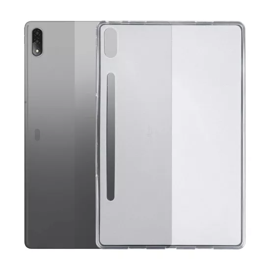 Forzacase Lenovo Tab P12 TB370FU 12.7 Inch ile uyumlu Silikon Kılıf Buzlu Şeffaf - FC013