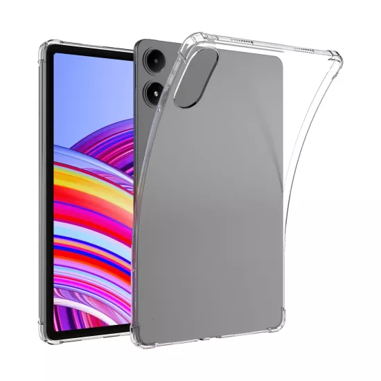 Forzacase Poco Pad 12.1 inch 2024 ile uyumlu Anti Shock Silikon Kılıf Şeffaf - FC014