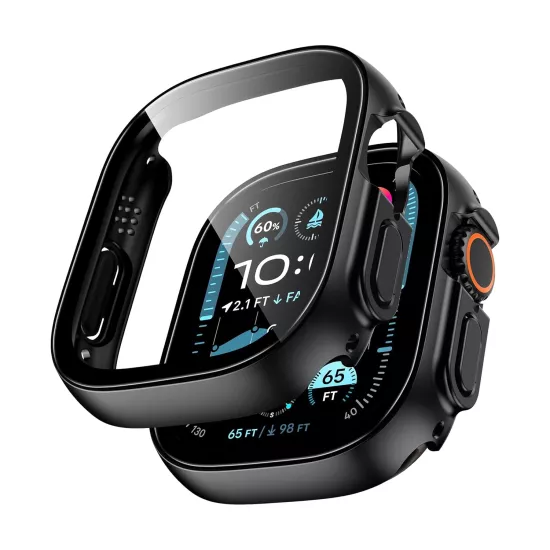 Forzacase Apple Watch Ultra 3 49mm ile uyumlu Önü Kapalı Ekran Korumalı Sert Rubber Kılıf - FC015