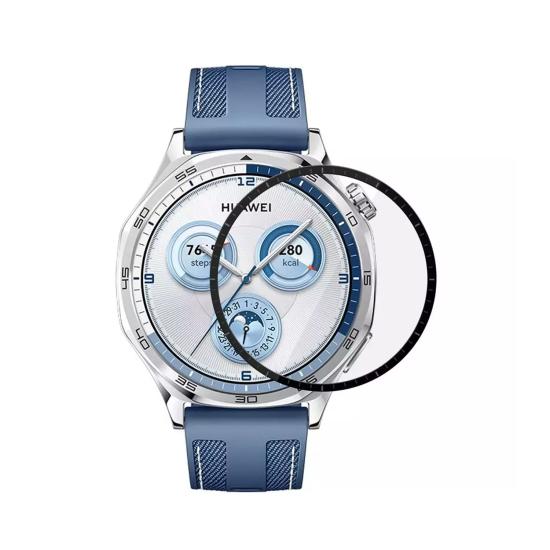 Forzacase Huawei Watch GT4 41mm için Çerçeveli Tam Kaplayan 3D Pet Ekran Koruyucu Film - FC016