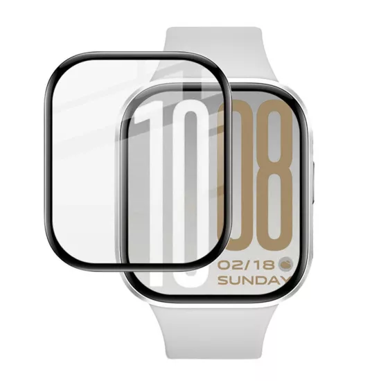 Forzacase Redmi Watch 6 Lite ile uyumlu Çerçeveli Tam Kaplayan 3D Pet Ekran Koruyucu Film -FC016