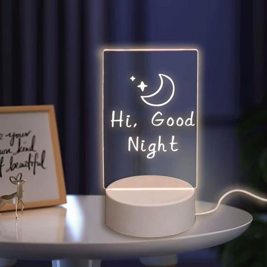Forzacase Led Işıklı 10x18 cm Yazı Çizim Tahtası Stantlı Led Çizim Tableti Gece Lambası - FC1015