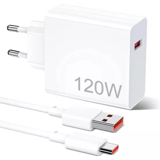 Forzacase Galaxy Tab A11 Serisi uyumlu Hızlı Şarj Destekli 120W Type-C USB Şarj Cihazı Seti - FC1025