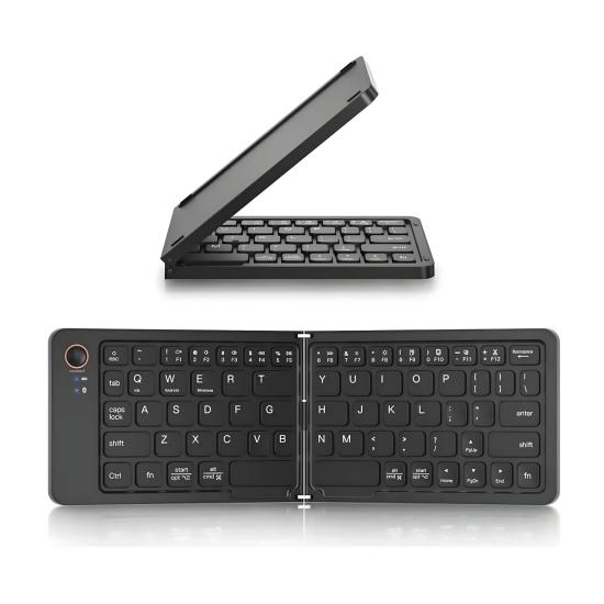 Forzacase Tablet Telefon için Şarjlı Katlanabilir Taşınabilir Kablosuz Bluetooth Mini Klavye FC1030