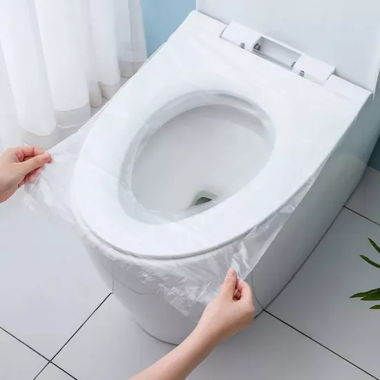 Forzacase 50 Adet Taşınabilir Tek Kullanımlık Su Geçirmez Plastik Klozet Kapağı Poşeti - FC1111