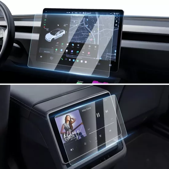 Forzacase 2in1 Tesla Model Y New Juniper Navigasyon Multimedya uyumlu Nano Ekran Koruyucu Film - FC1118