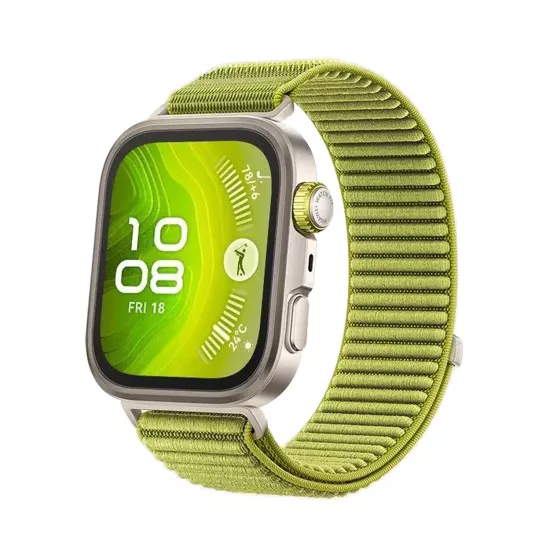 Forzacase Huawei Watch Fit 5/Fit 5 Pro ile uyumlu Wave Desen Hasır Örgü Cırtlı Kordon Kayış-FC1127