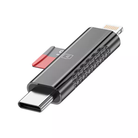 Forzacase 3in Lightning Type-C TF SD Kart Okuyucu Adaptör Reader - FC1155