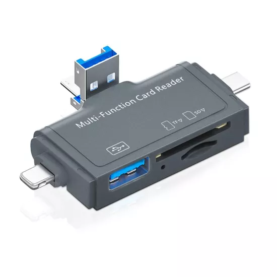 Forzacase Type-C, Lightning, Micro USB uyumlu USB 3.0 OTG SD Kart Okuyucu Çevirici Adaptör - FC1159
