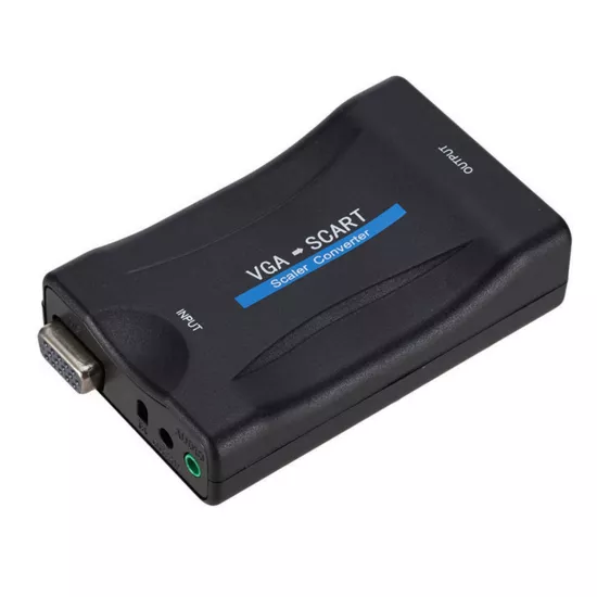Forzacase VGA to SCART Ses Destekli Aktif Dönüştürücü 1080P Scaler VGA SCART Çevirici - FC1208