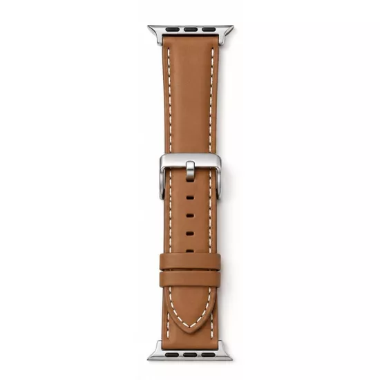Forzacase Apple Watch SE 3 44mm ile uyumlu Suni Deri Kordon Kayış - FC1242