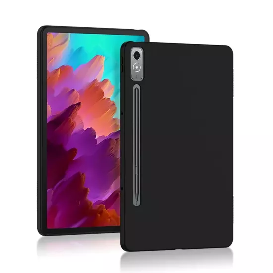 Forzacase Lenovo Tab P12 12.7 inch TB370FU Tablet ile Uyumlu Silikon Kılıf Siyah - FC155
