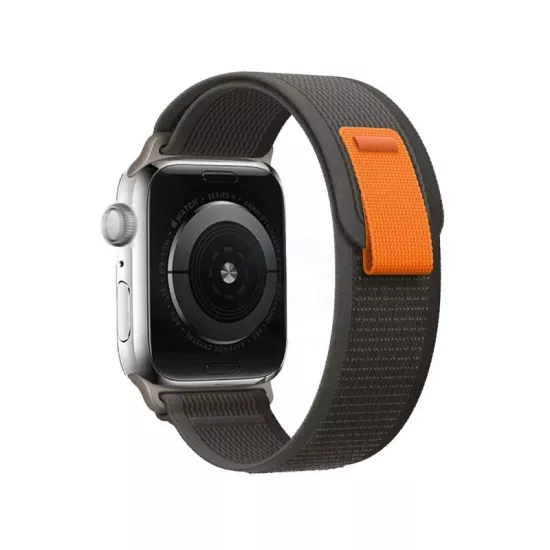 Forzacase Apple Watch SE 3 40mm ile uyumlu Trial Cırtlı Hasır Kumaş Kordon Kayış - FC267