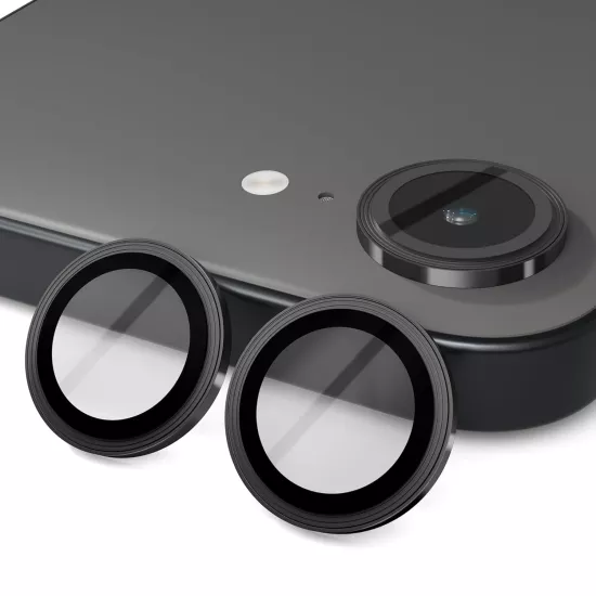 Forzacase iPhone 16E ile uyumlu Kamera Camı Lens Koruyucu Halka Seti - FC381