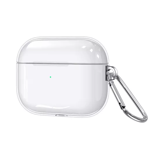 Forzacase Airpods Pro 3 uyumlu Şeffaf Anahtar Askılıklı Bluetooth Kulaklık Kılıfı - FC1124