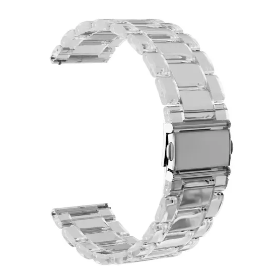 Forzacase Honor Watch 5 Pro ile uyumlu Transparan Şeffaf Baklalı Kordon Kayış - FC763