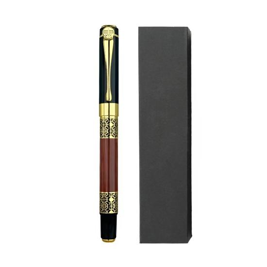 Forzacase Lüks Görünümlü Gold Desen İşlemeli Kutulu Metal Roller Kalem - FC956