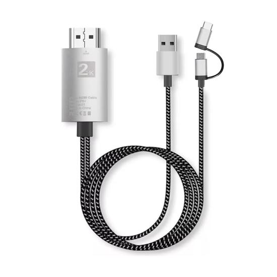 Forzacase 1080p 60 hz Görüntü Aktarıcı Kablo Type-C Micro USB to HDMI Dönüştürücü - FC975