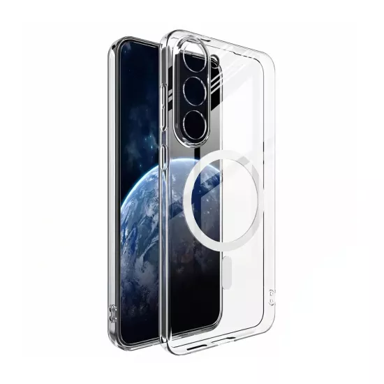 Forzacase Tecno Spark 40 Pro ile uyumlu ClearMag Serisi Magsafe Özellikli Kristal Şeffaf Sert Kılıf