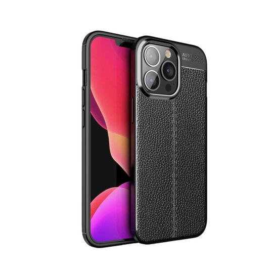 Forzacase iPhone 13 Pro ile uyumlu Deri Effect Serisi Silikon Kılıf