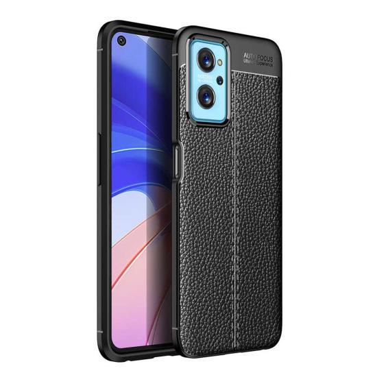 Forzacase Oppo A76 ile uyumlu Deri Effect Serisi Silikon Kılıf
