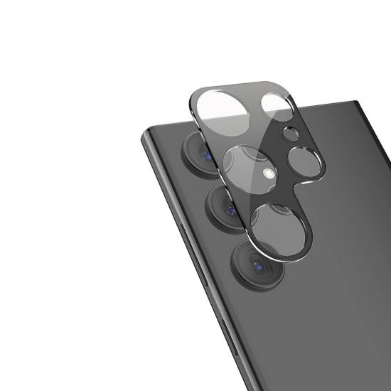 Forzacase Samsung Galaxy S24 Ultra ile uyumlu Kamera Lens Koruma Halkası Siyah - FC377