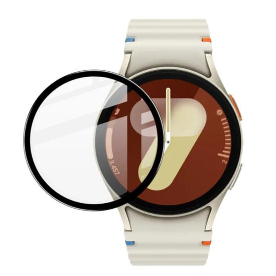 Forzacase Samsung Galaxy Watch FE ile uyumlu Çerçeveli Tam Kaplayan 3D Pet Ekran Koruyucu Film FC016