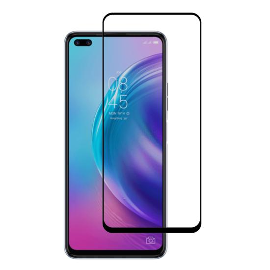 Forzacase Tecno Camon 16 Premier ile uyumlu Çerçeveli Tam Kaplayan Temperli Ekran Koruyucu - FC003