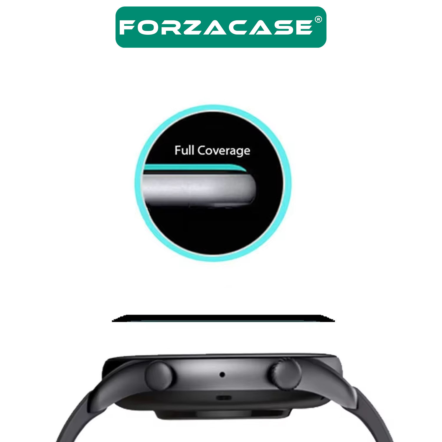 Forzacase Xiaomi Smart Band 9 Active için Çerçeveli Tam Kaplayan 3D Pet Ekran Koruyucu Film - FC016