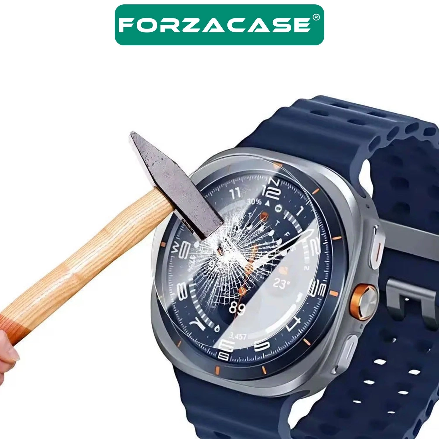 Forzacase Samsung Galaxy Watch 9 44mm ile uyumlu Temperli Kırılmaz Cam Ekran Koruyucu - FC861