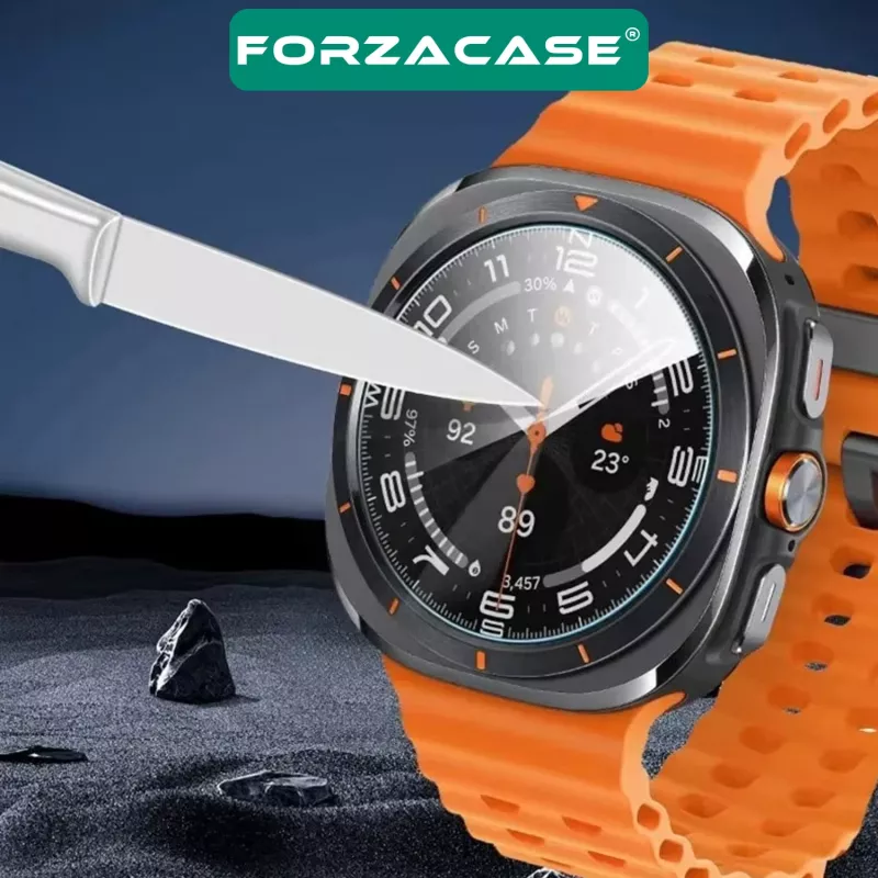 Forzacase Samsung Galaxy Watch 8 44mm ile uyumlu Temperli Kırılmaz Cam Ekran Koruyucu - FC861